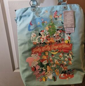 Disney Blue Christmas Tote Bag